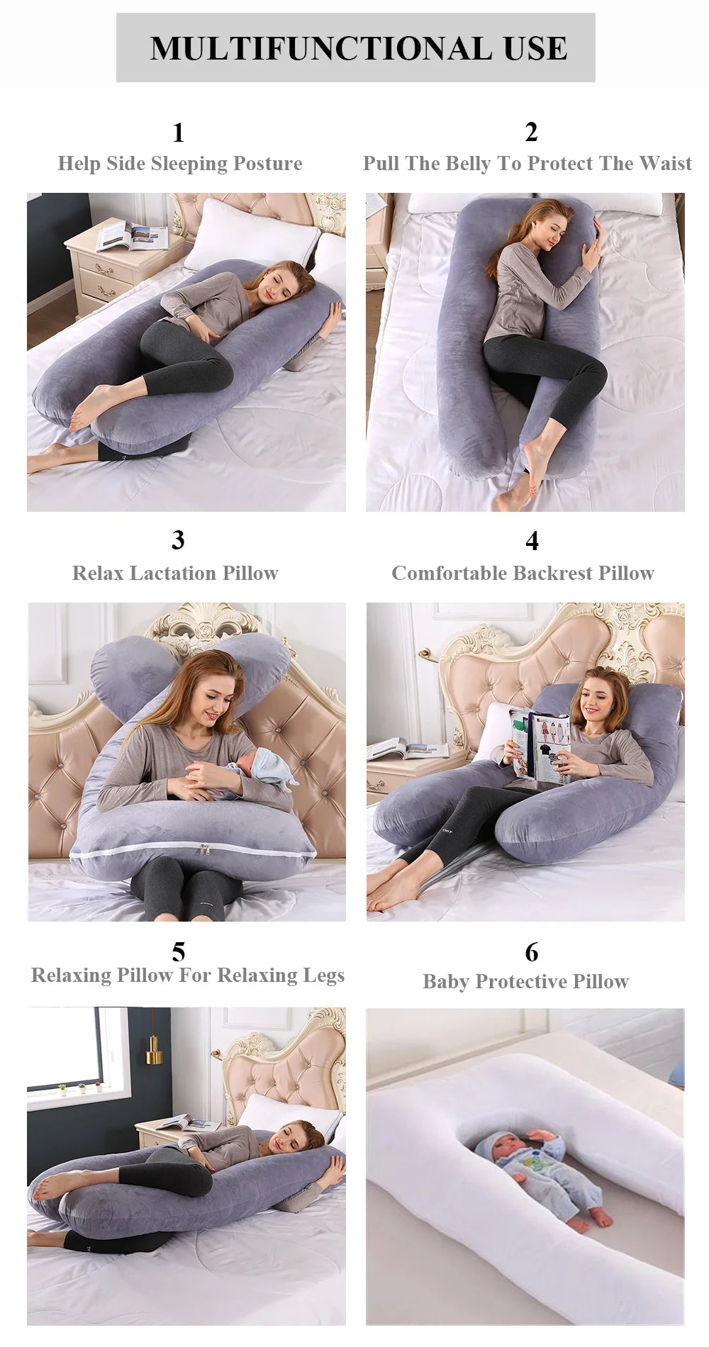 DreamComfort™ Full‑Body Pregnancy Pillow