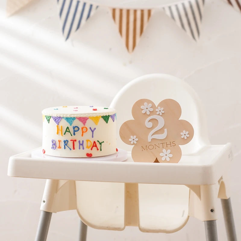 Wooden Baby Milestone Cards