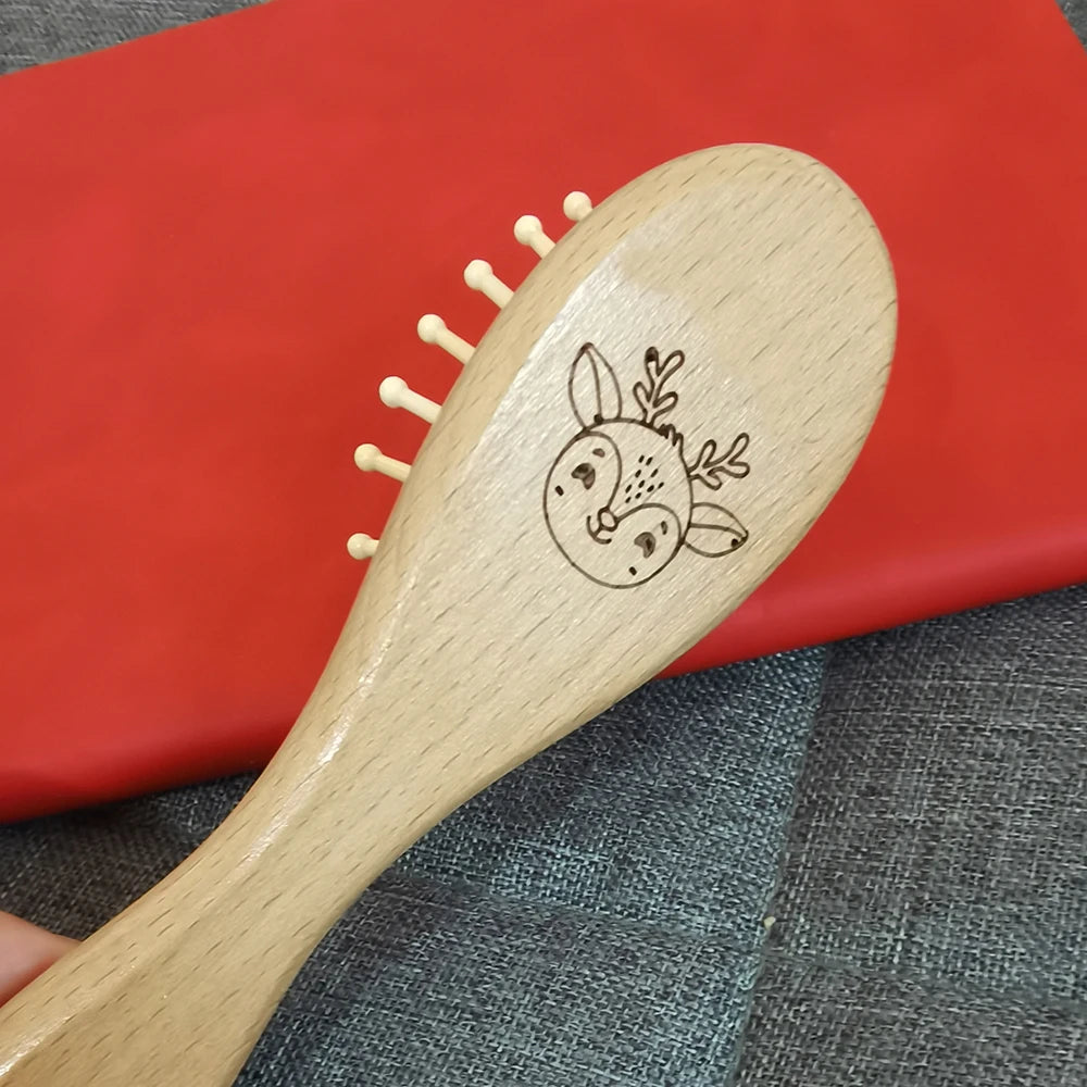Engraved Panda Baby Brush Set
