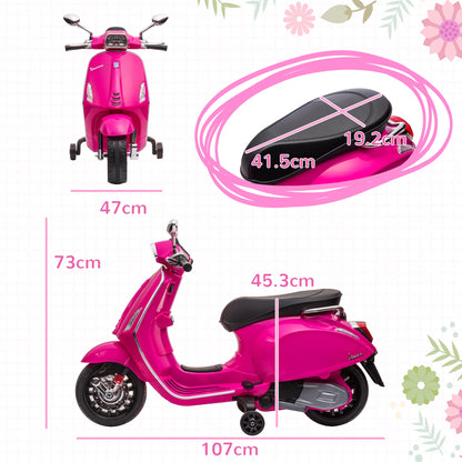 Vespa-Style Electric Ride-On Bike for Kids