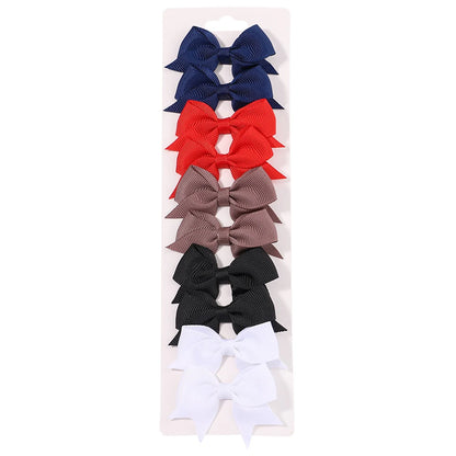 Handmade Ribbon Bow Clip Set