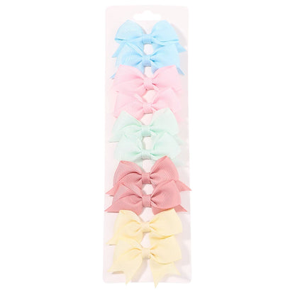 Handmade Ribbon Bow Clip Set