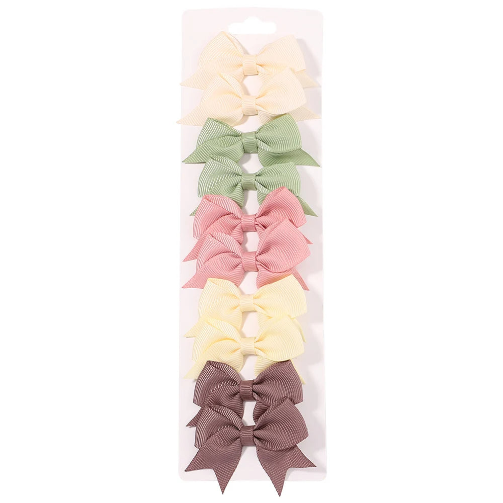 Handmade Ribbon Bow Clip Set
