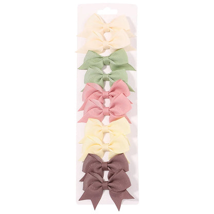 Handmade Ribbon Bow Clip Set
