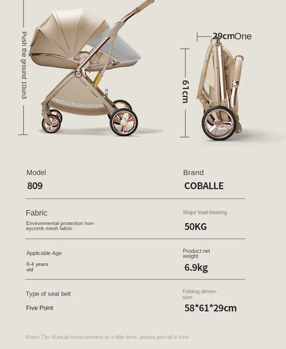 CloudWalker – Premium Leather Baby Stroller