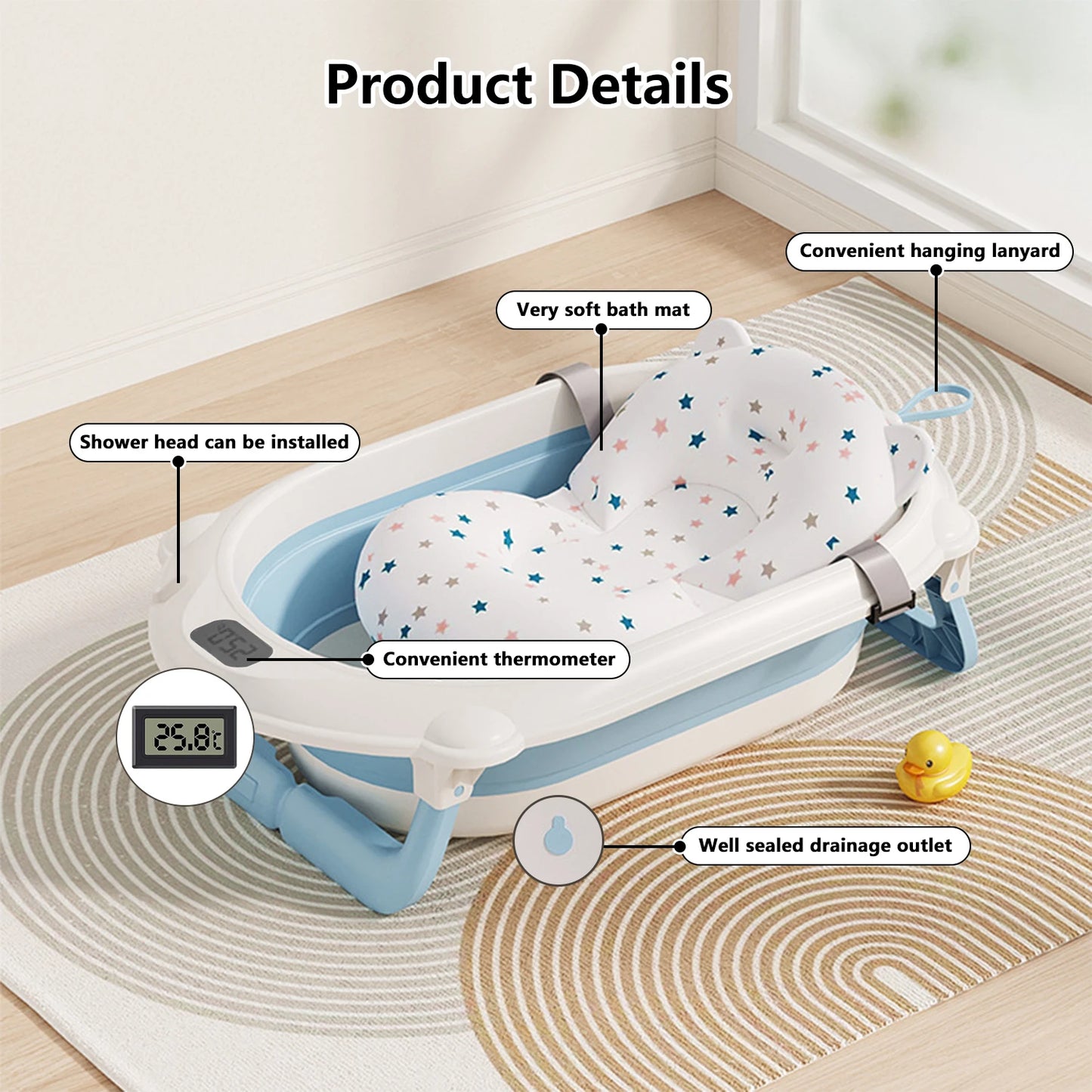 BathEase™ 3‑in‑1 Baby Bath Station
