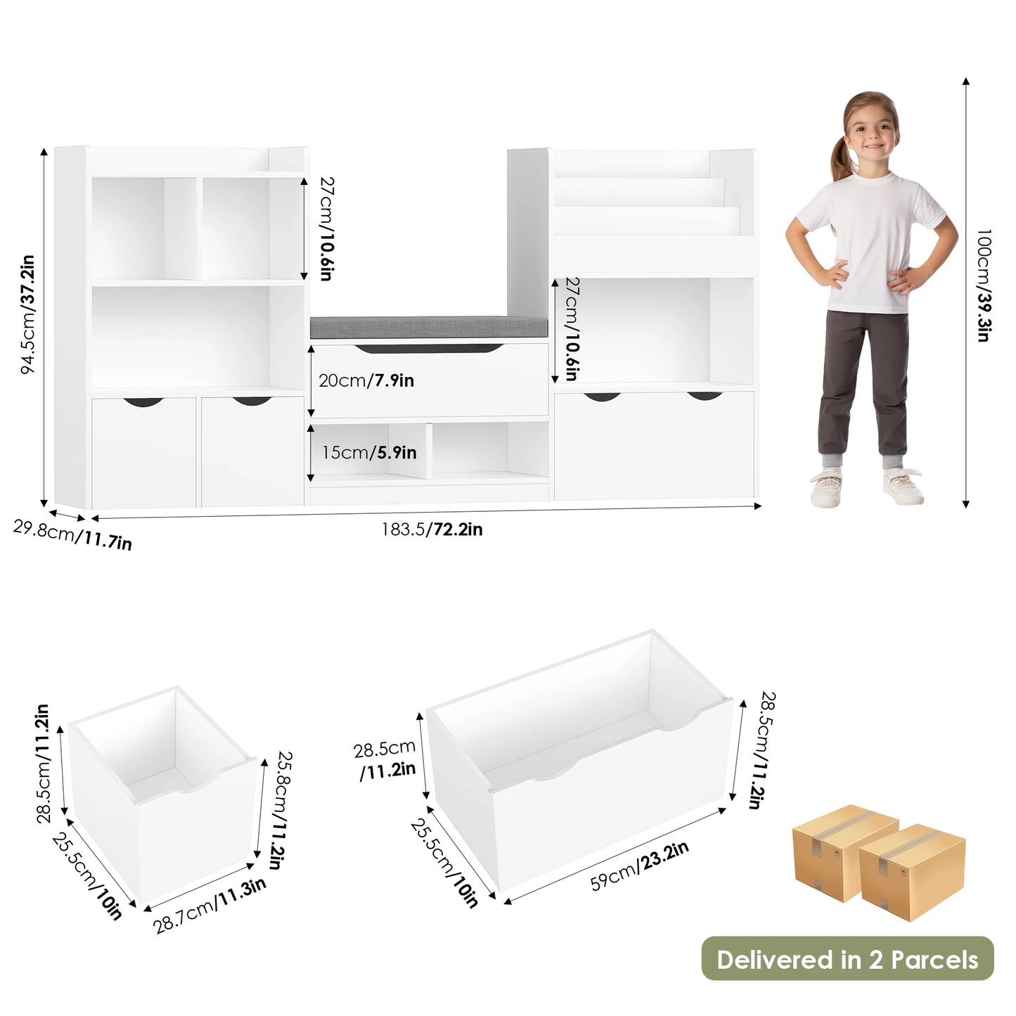 Children’s Toy Storage Bookcase