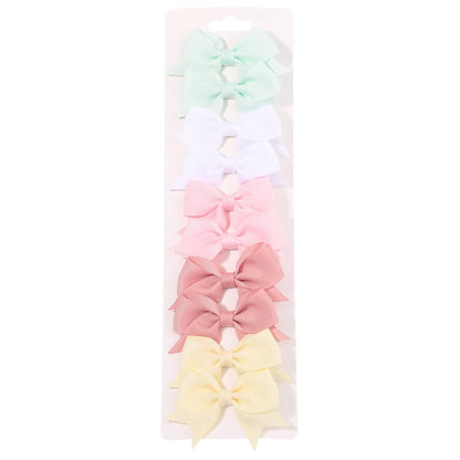 Handmade Ribbon Bow Clip Set