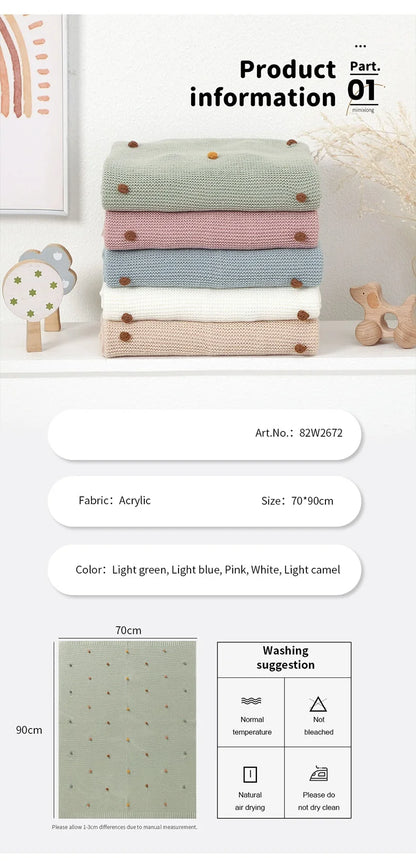 Knit Baby Blanket (90x70cm)