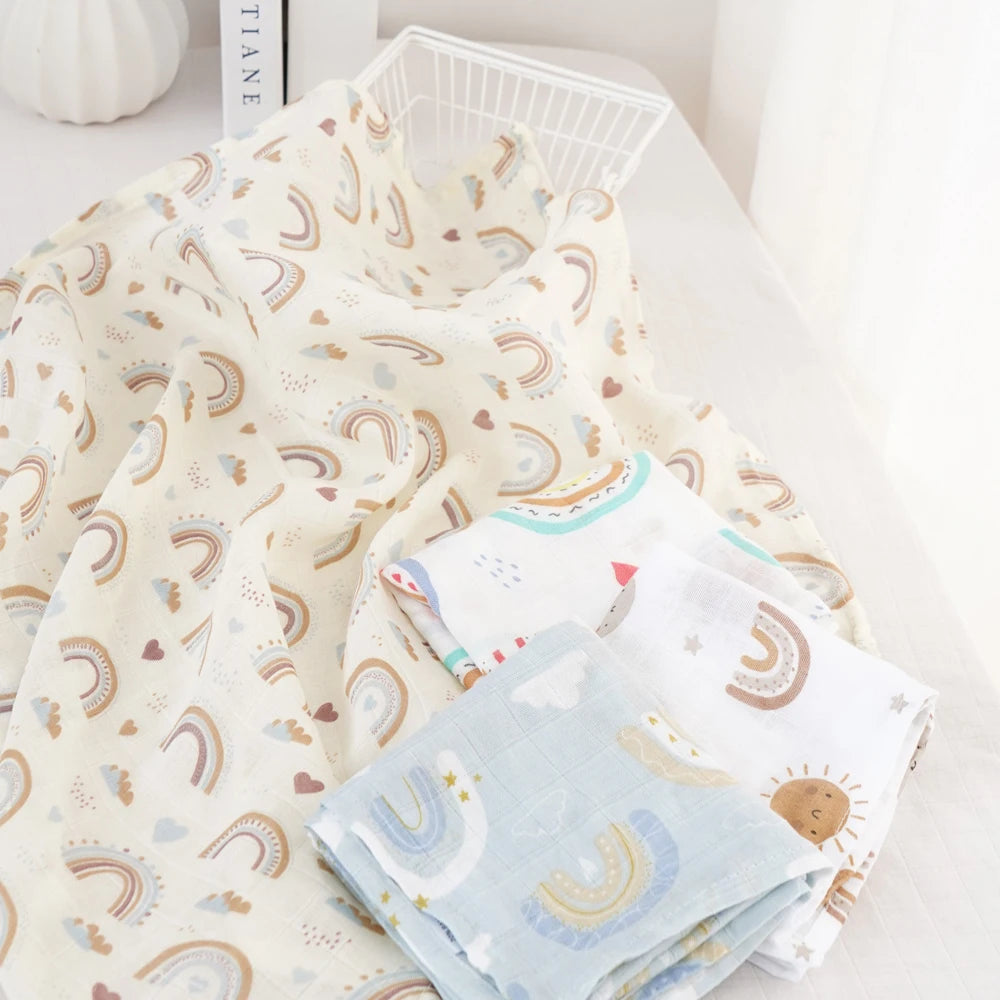 Bamboo Cotton Muslin Bib Set (4pcs)