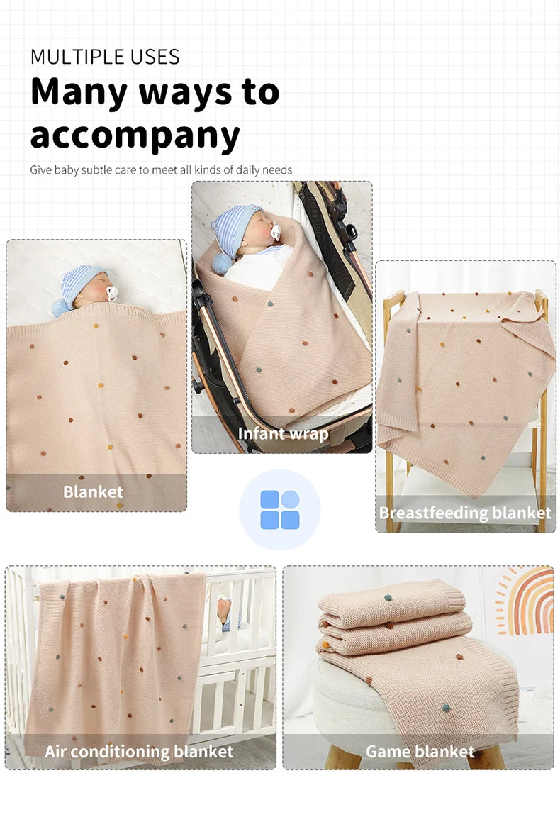 Knit Baby Blanket (90x70cm)