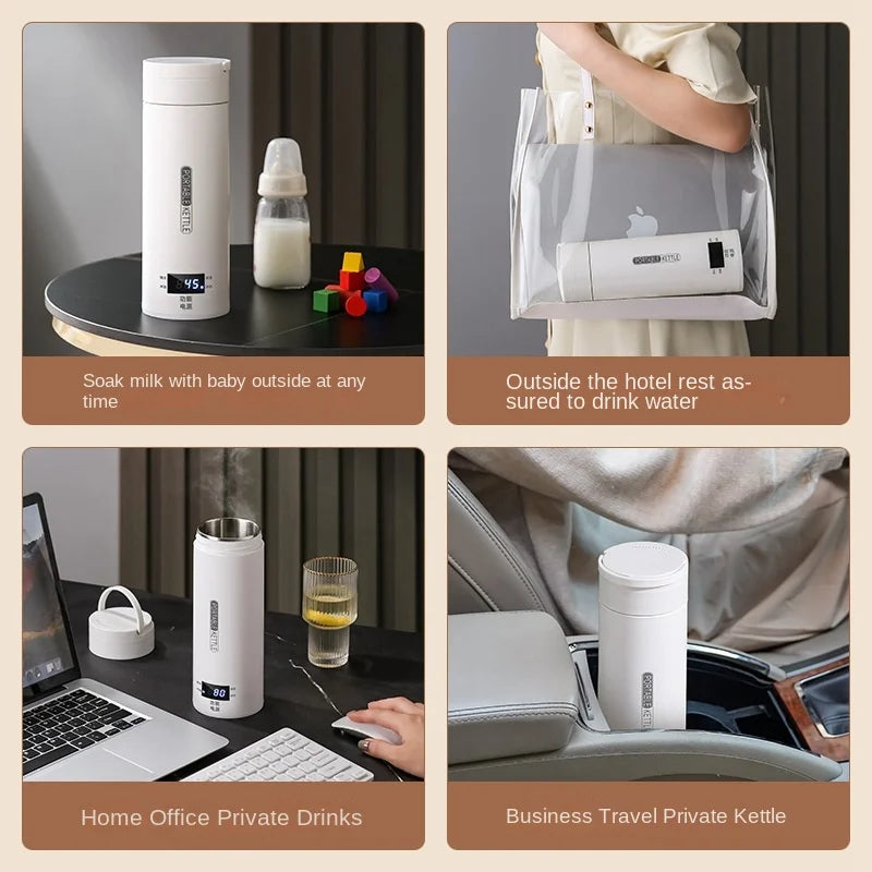HeatMate™ 500ml Travel Electric Bottle Kettle