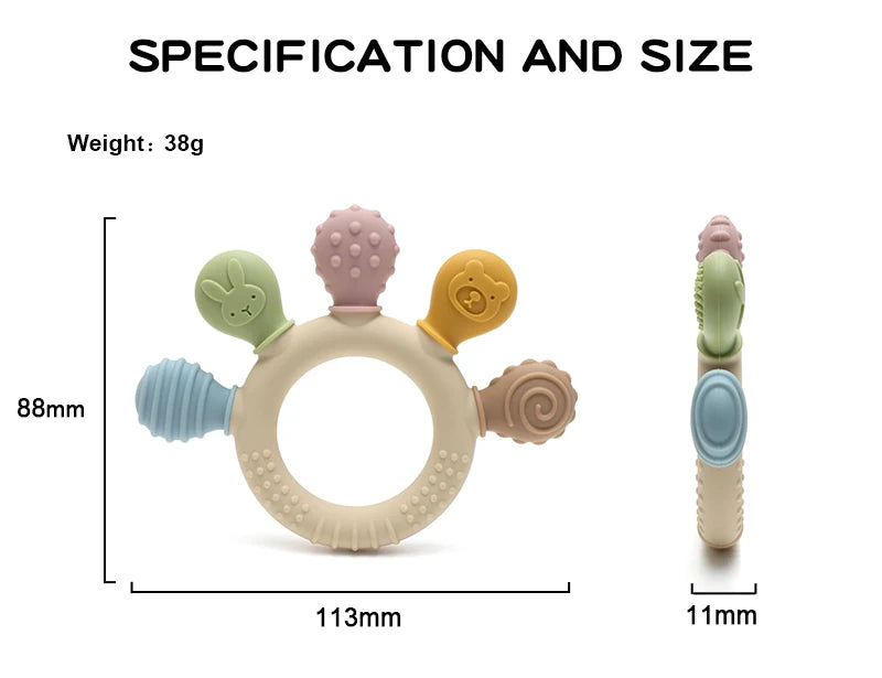 Silicone Sensory Ring Teether