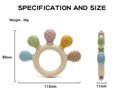 Silicone Sensory Ring Teether