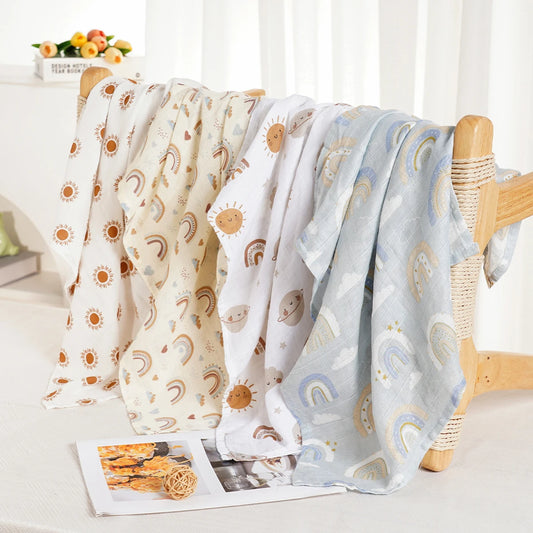 Bamboo Cotton Muslin Bib Set (4pcs)