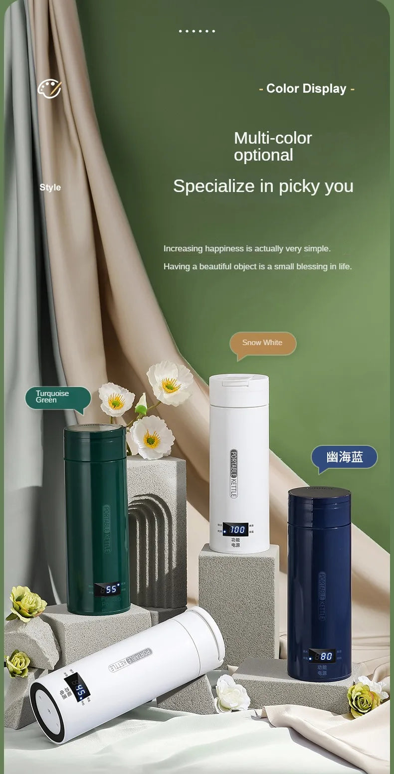 HeatMate™ 500ml Travel Electric Bottle Kettle