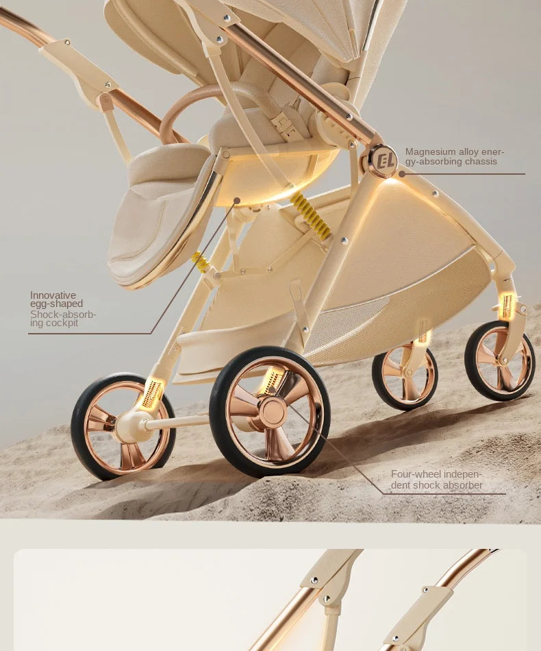 CloudWalker – Premium Leather Baby Stroller