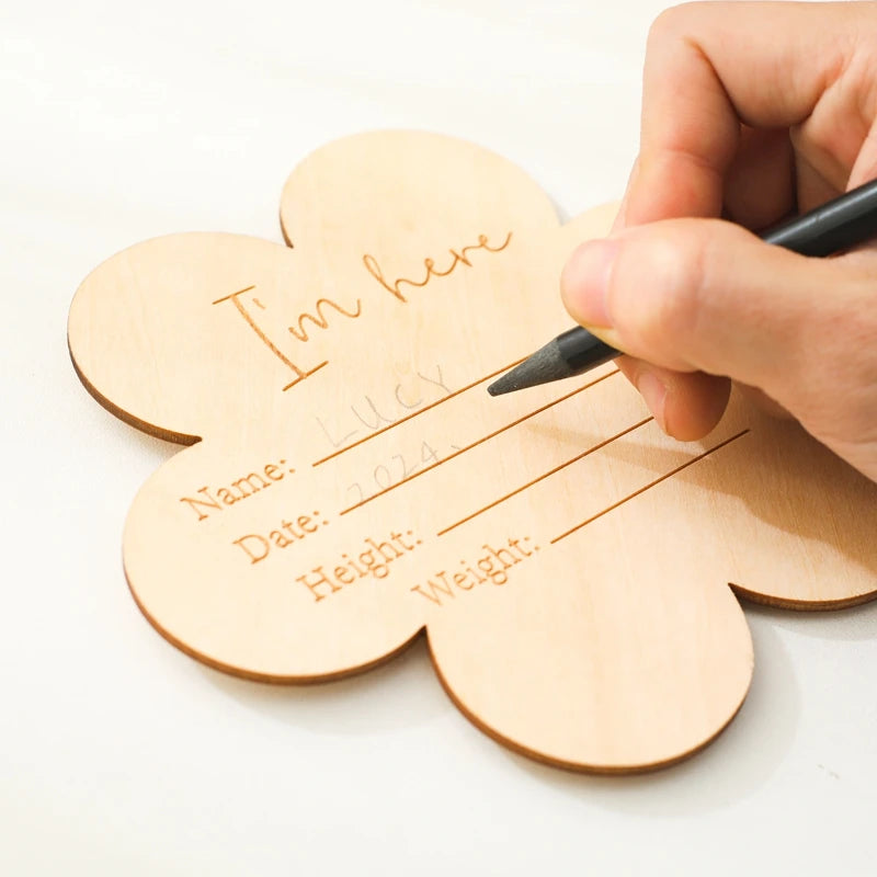 Wooden Baby Milestone Cards
