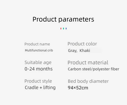 CalmCradle™ Rocking Bedside Cot