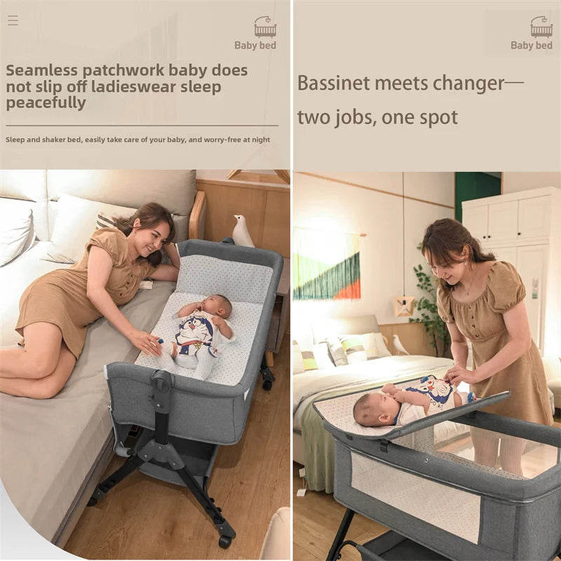 CalmCradle™ Rocking Bedside Cot