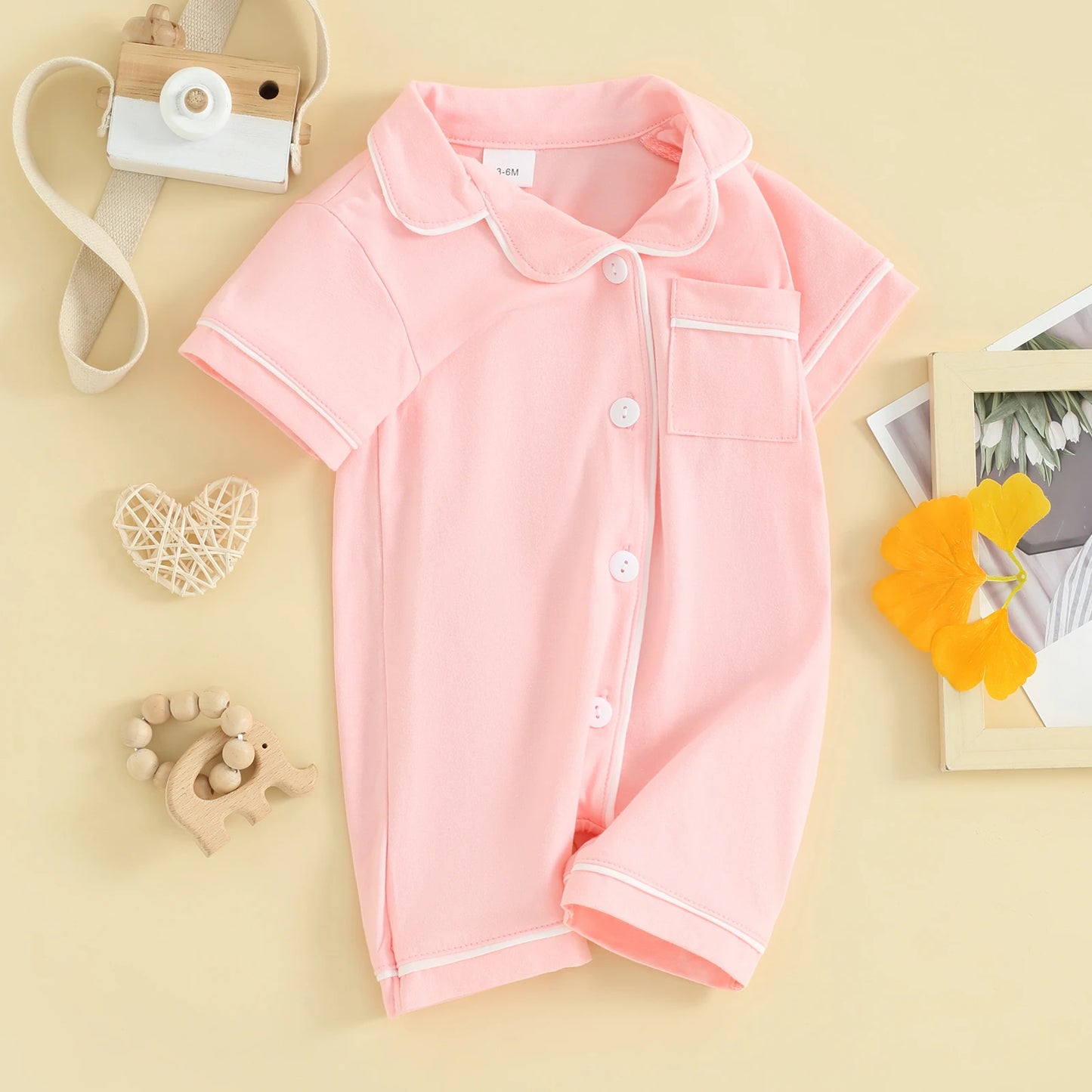 Baby Button Romper Pajama