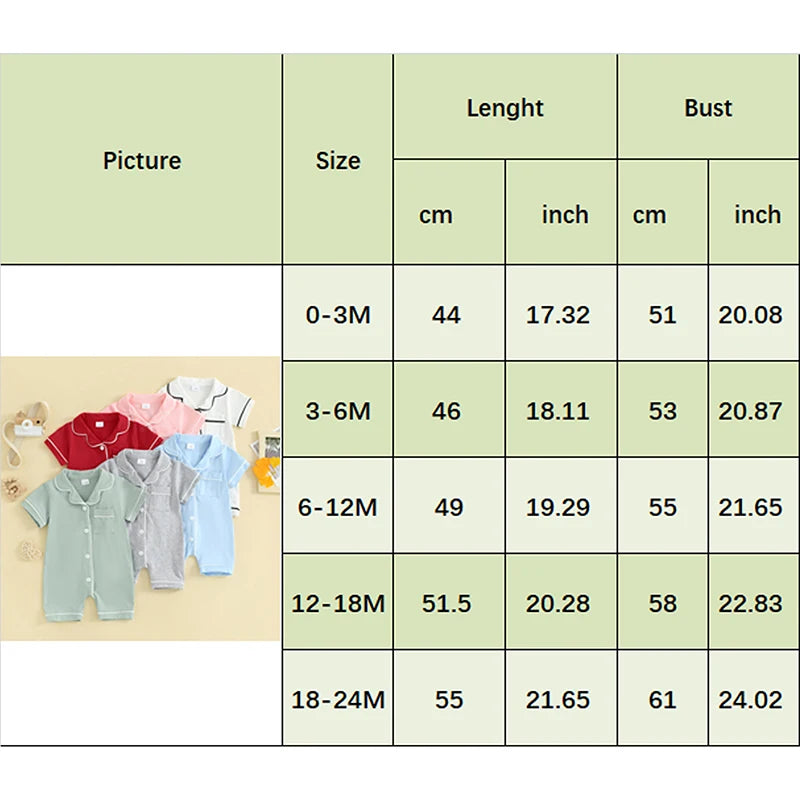 Baby Button Romper Pajama