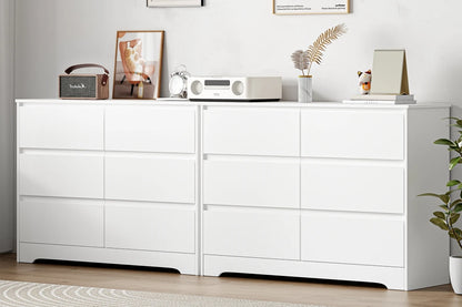 White 6-Drawer Chest