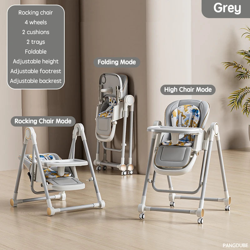 PANGDUBE 2-in-1 Baby High Chair Rocker
