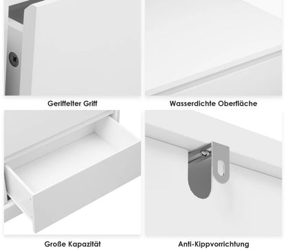 White 6-Drawer Chest