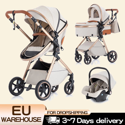 LuxeNest  3-in-1  Baby Strolle