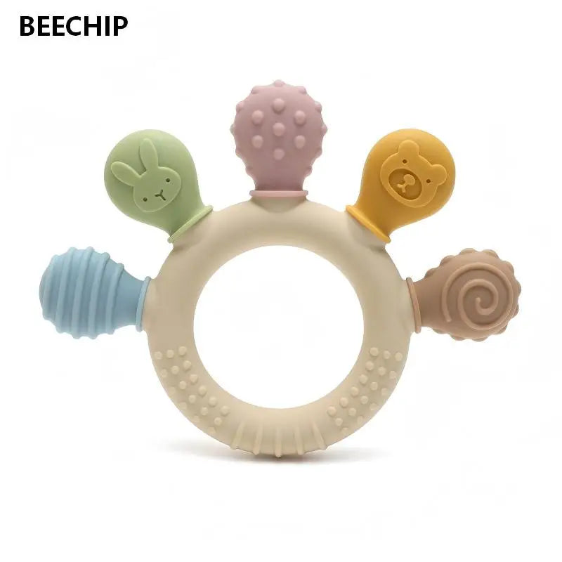 Silicone Sensory Ring Teether