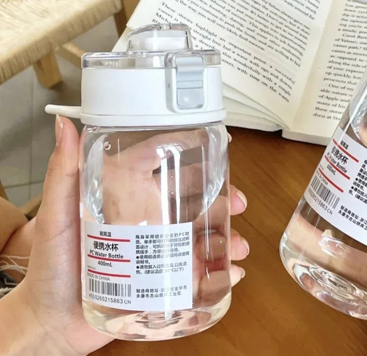 Portable Transparent Kawaii Water Bottle
