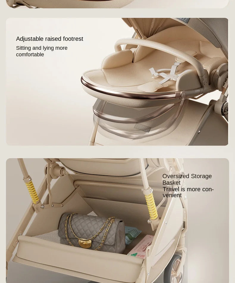 CloudWalker – Premium Leather Baby Stroller