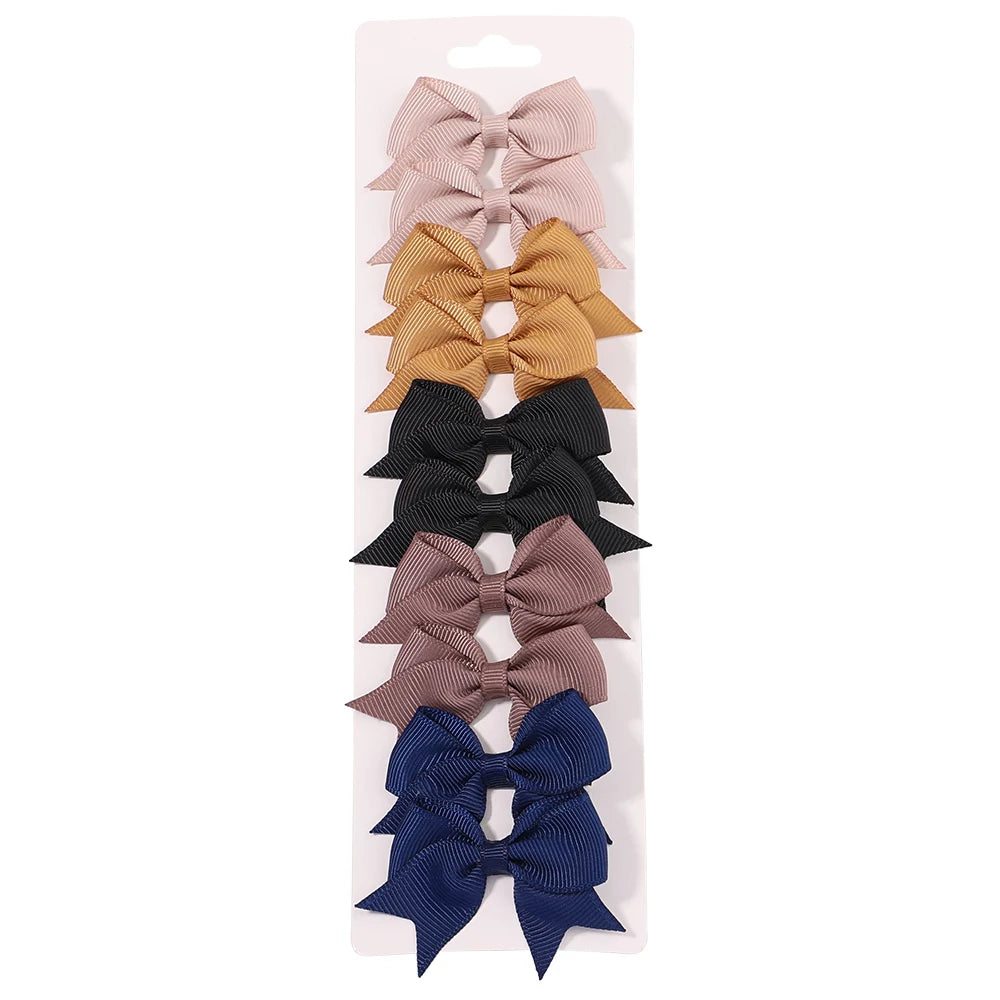 Handmade Ribbon Bow Clip Set