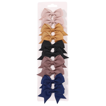 Handmade Ribbon Bow Clip Set