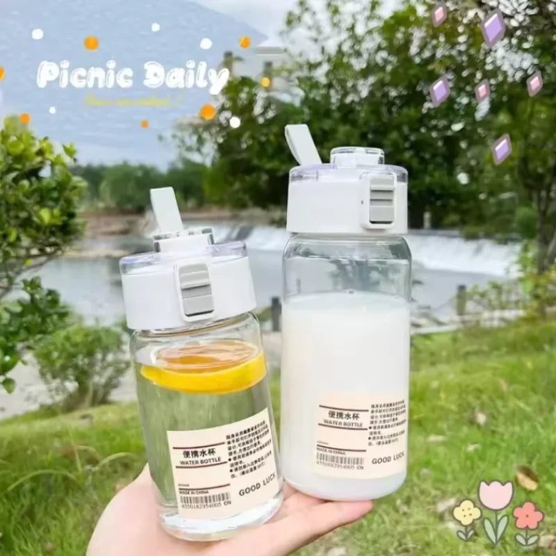Portable Transparent Kawaii Water Bottle