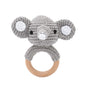 Wooden Animal Crochet Rattle