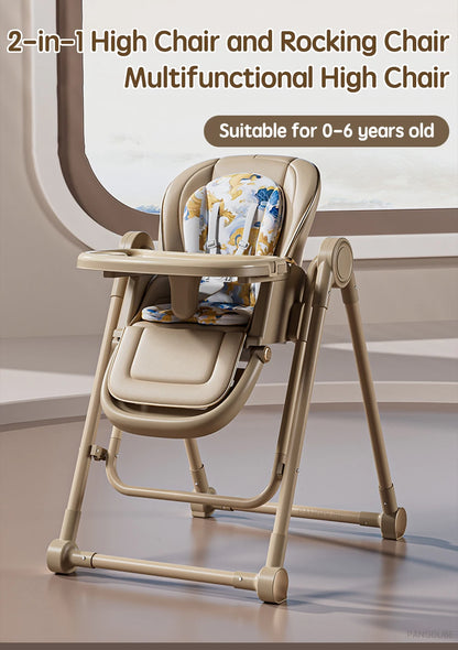 PANGDUBE 2-in-1 Baby High Chair Rocker