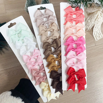 Handmade Ribbon Bow Clip Set