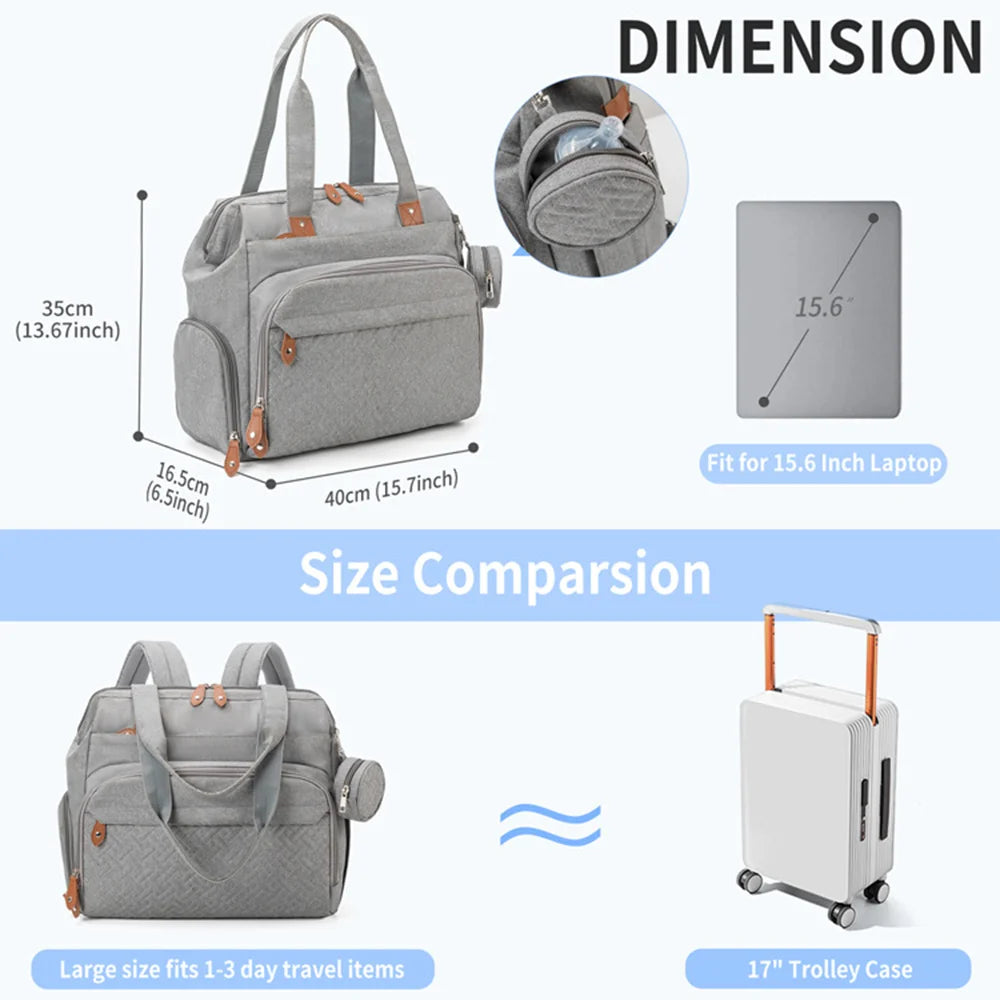 PANGDUBE Large Capacity Diaper Backpack