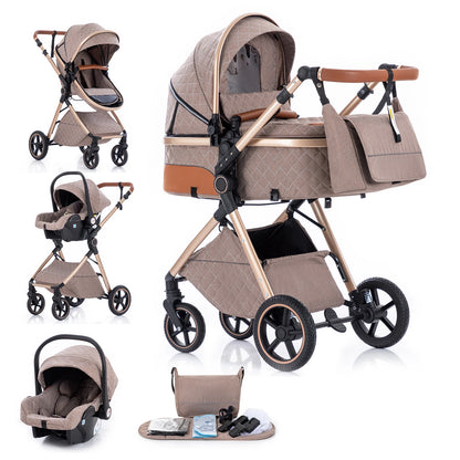 LuxeNest  3-in-1  Baby Strolle