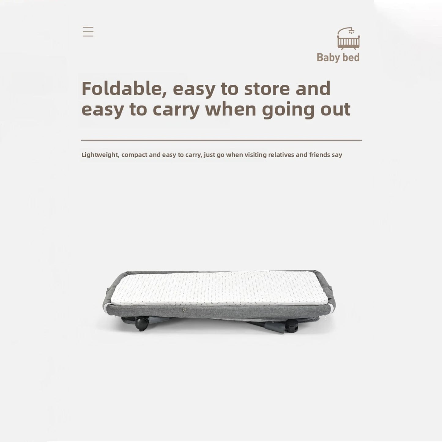 CalmCradle™ Rocking Bedside Cot