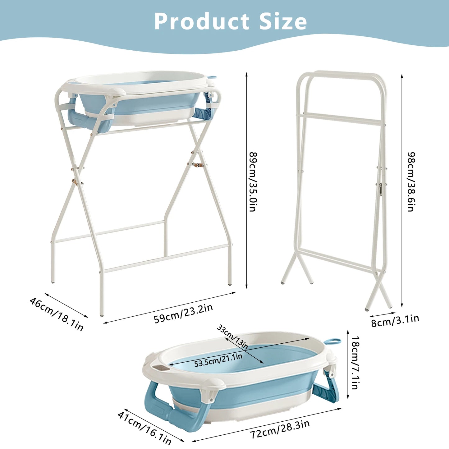 BathEase™ 3‑in‑1 Baby Bath Station