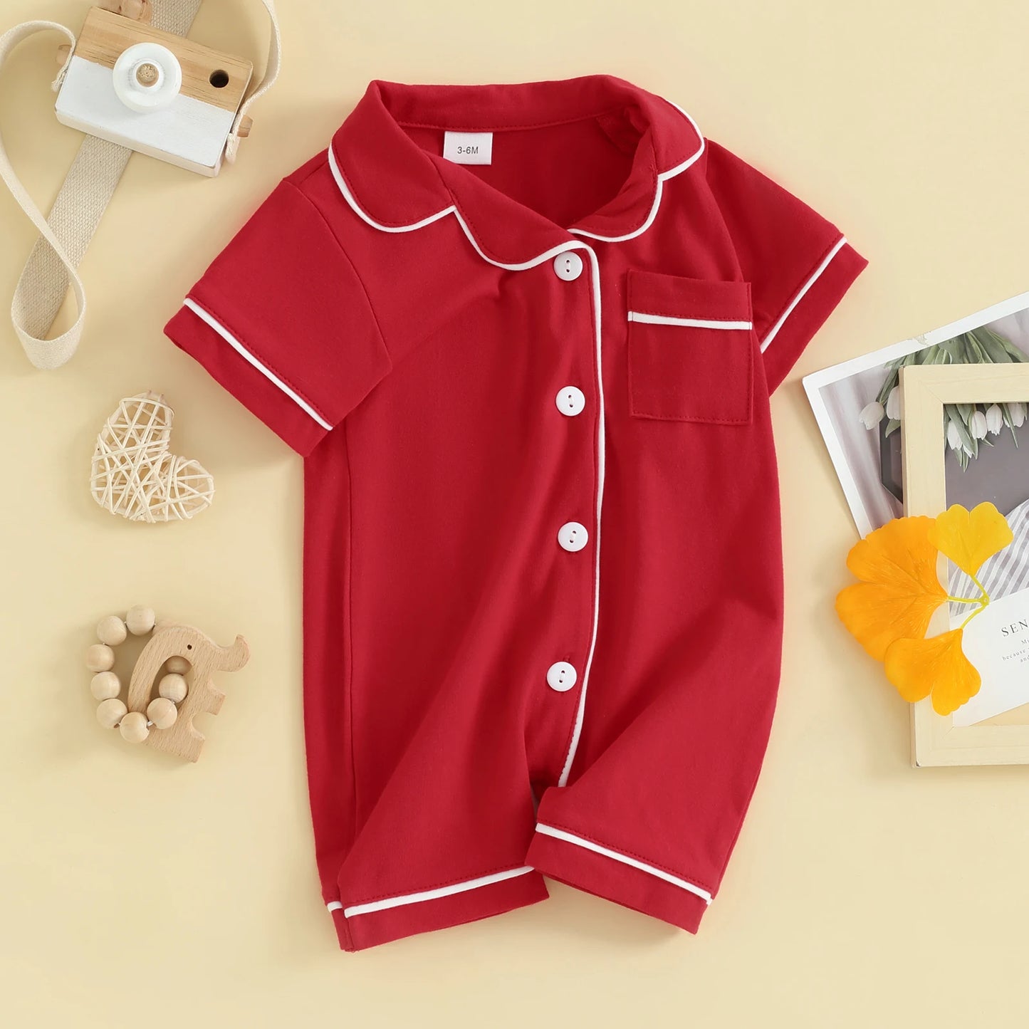 Baby Button Romper Pajama