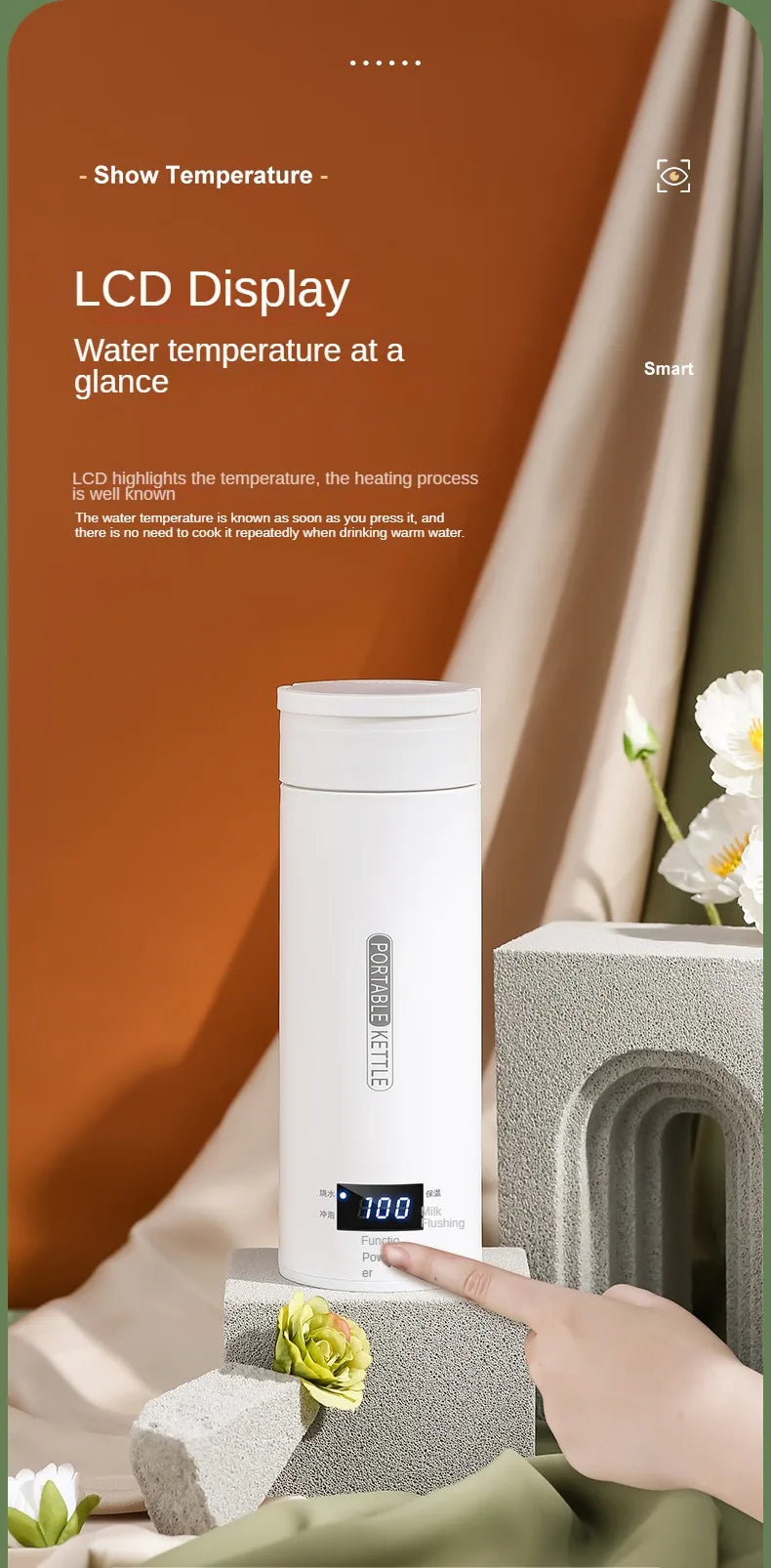 HeatMate™ 500ml Travel Electric Bottle Kettle