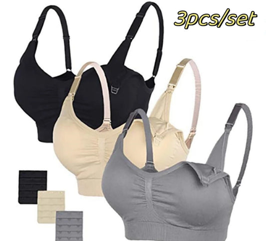 MumSoft™ Seamless Maternity Bra (3‑Pack)