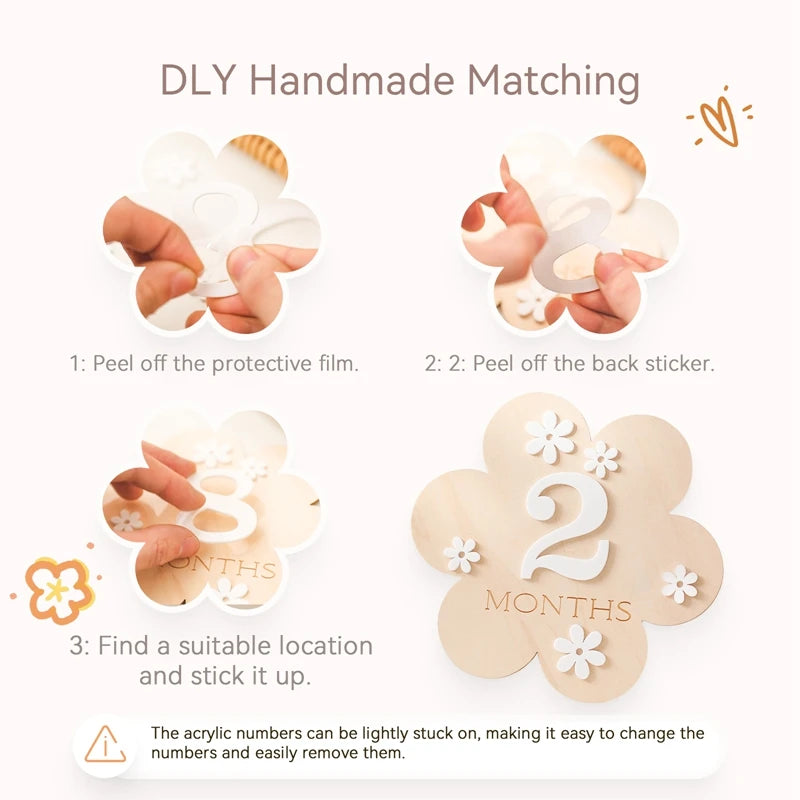 Wooden Baby Milestone Cards