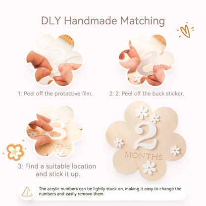 Wooden Baby Milestone Cards