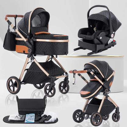 LuxeNest  3-in-1  Baby Strolle