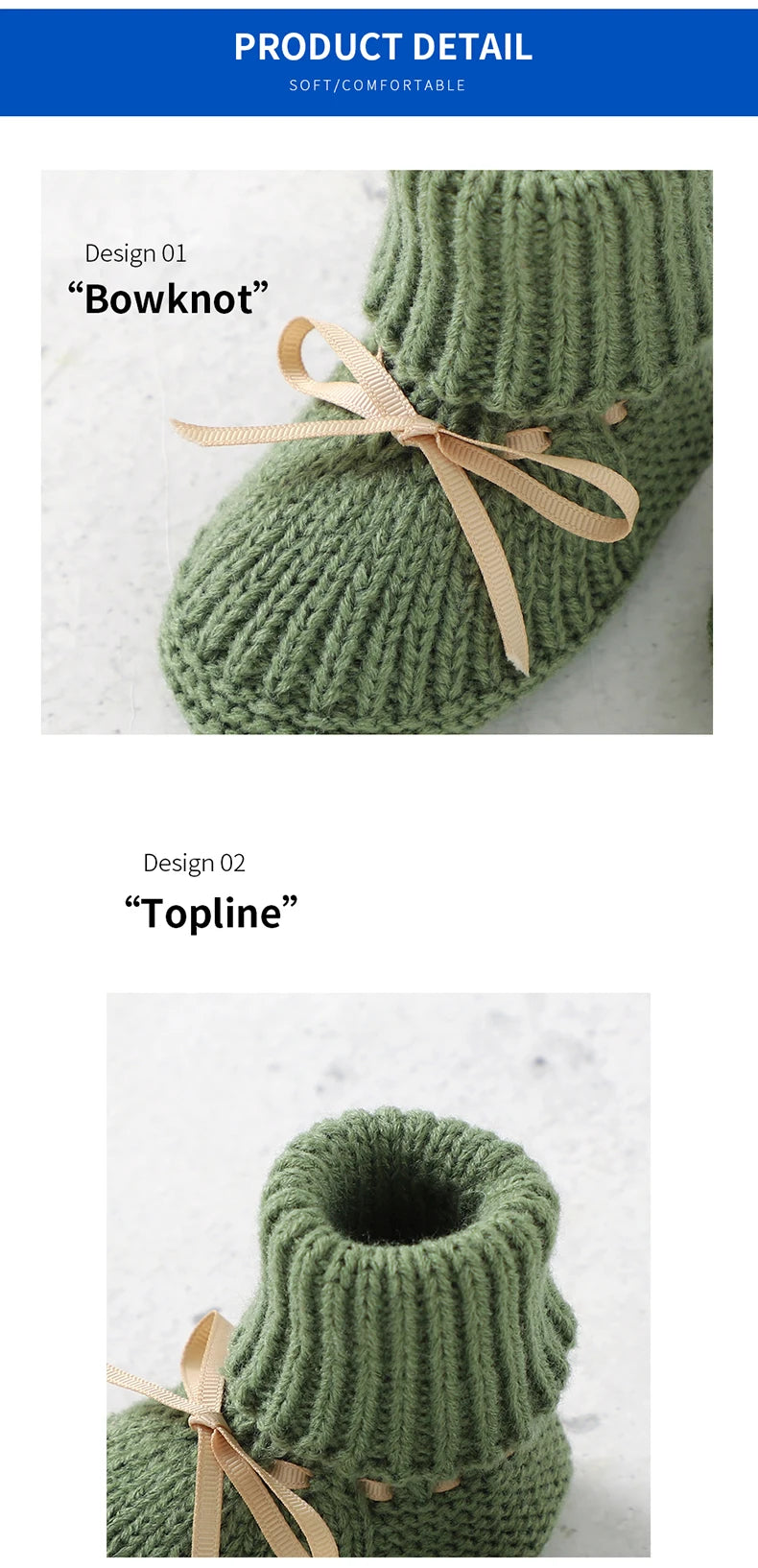 Knitted Newborn Baby Shoes